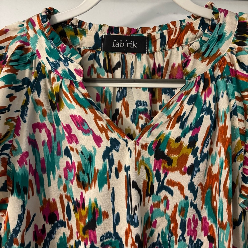 Fab'rik Multicolor Patterned Blouse - Picture 2 of 3
